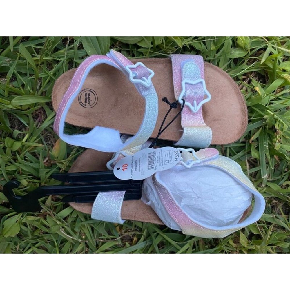 Toddler Girl Rainbow Star Sandals size 10